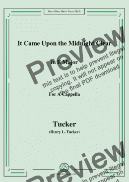 page one of Tucker-It Came Upon the Midnight Clear,in E Major,A Cappella