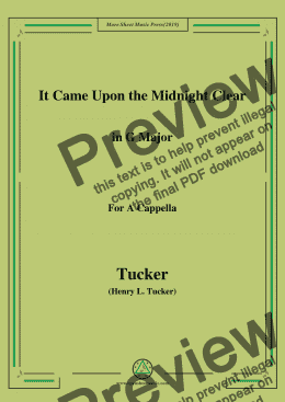 page one of Tucker-It Came Upon the Midnight Clear,in G Major,A Cappella