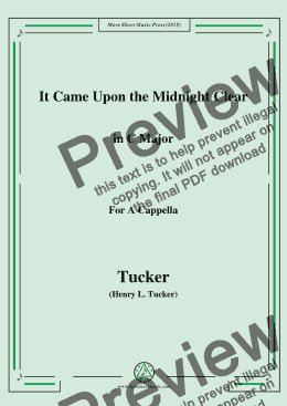 page one of Tucker-It Came Upon the Midnight Clear,in C Major,A Cappella