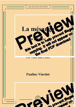 page one of Viardot-La mésange in F Major