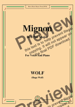 page one of Wolf-Mignon in B flat Major