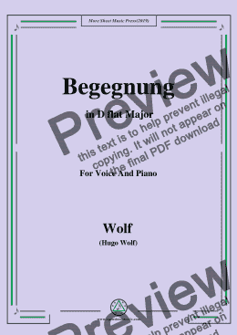 page one of Wolf-Begegnung in D flat Major