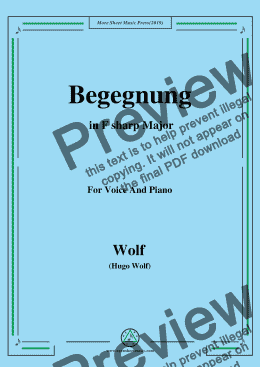 page one of Wolf-Begegnung in F sharp Major