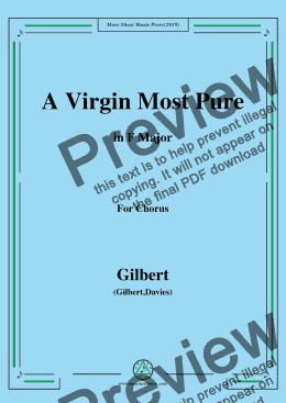 page one of Gilbert-Christmas Carol,A Virgin Most Pure,in F Major