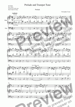 page one of Prelude and Trumpet Tune for Organ
