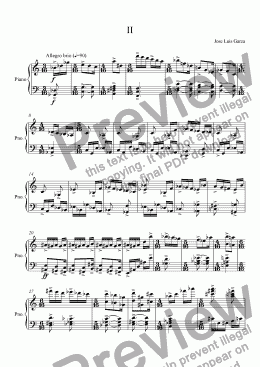 page one of Prelude No.2 for piano solo