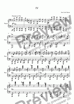 page one of Prelude No.4 for piano solo