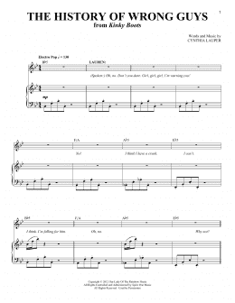 page one of The History Of Wrong Guys (Piano & Vocal)