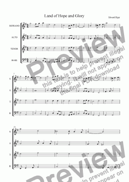page one of Pomp & Circumstance for solo voices