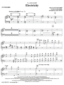 page one of Electricity (from Billy Elliot) - Synthesizer (Choir Instrumental Pak)