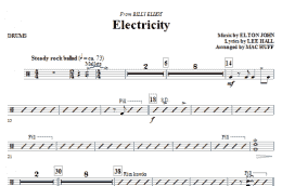 page one of Electricity (from Billy Elliot) - Drums (Choir Instrumental Pak)