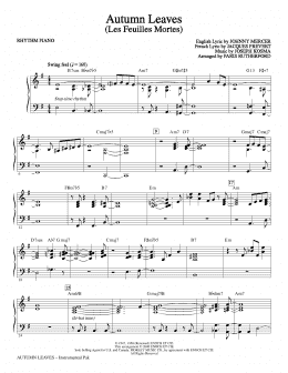 page one of Autumn Leaves - Rhythm Piano (Choir Instrumental Pak)