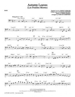 page one of Autumn Leaves - Bass (Choir Instrumental Pak)