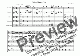 page one of String Dance No. 1 Op. 1