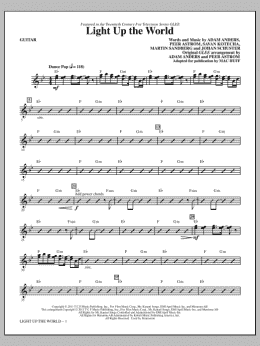 page one of Light Up The World - Guitar (Choir Instrumental Pak)