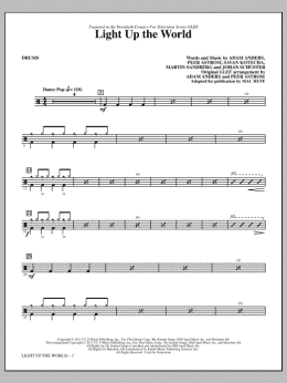 page one of Light Up The World - Drums (Choir Instrumental Pak)