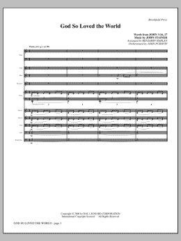 page one of God So Loved The World Chamber Orchestra - Full Score (Choir Instrumental Pak)