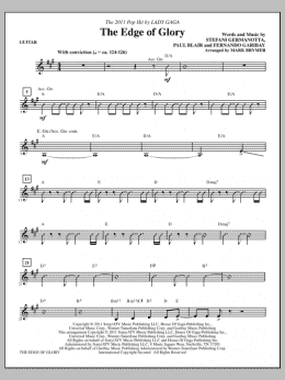 page one of The Edge Of Glory - Electric Guitar (Choir Instrumental Pak)