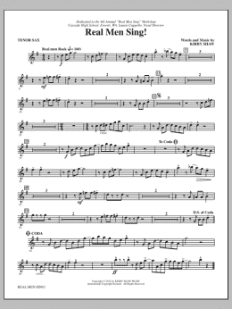 page one of Real Men Sing! - Bb Tenor Saxophone (Choir Instrumental Pak)