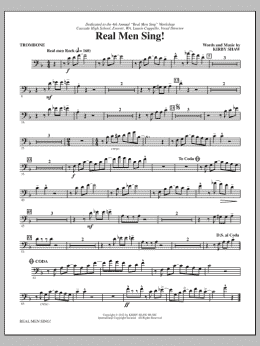 page one of Real Men Sing! - Trombone (Choir Instrumental Pak)