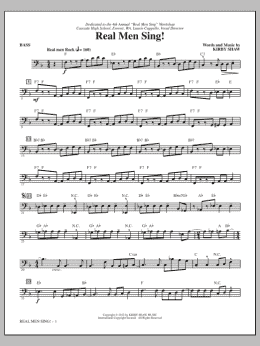 page one of Real Men Sing! - Bass (Choir Instrumental Pak)