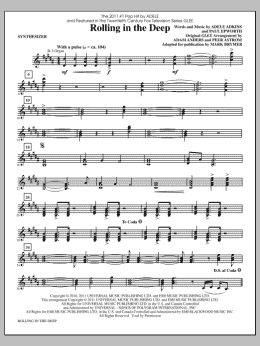 page one of Rolling In The Deep - Synthesizer (Choir Instrumental Pak)