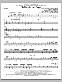 page one of Rolling In The Deep - Drums (Choir Instrumental Pak)