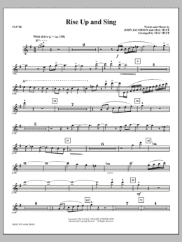 page one of Rise Up And Sing - Flute (Choir Instrumental Pak)