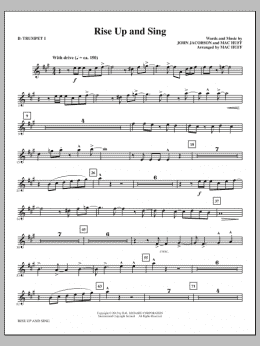 page one of Rise Up And Sing - Bb Trumpet 1 (Choir Instrumental Pak)