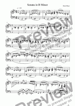 page one of Sonata in B Minor