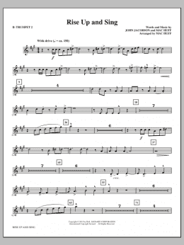 page one of Rise Up And Sing - Bb Trumpet 2 (Choir Instrumental Pak)