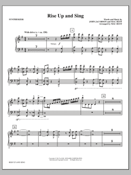 page one of Rise Up And Sing - Synthesizer (Choir Instrumental Pak)
