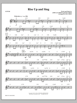 page one of Rise Up And Sing - Guitar (Choir Instrumental Pak)