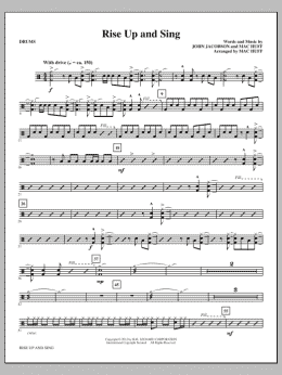 page one of Rise Up And Sing - Drums (Choir Instrumental Pak)
