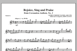 page one of Rejoice, Sing And Praise - Violin 1 (Choir Instrumental Pak)