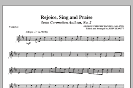 page one of Rejoice, Sing And Praise - Violin 2 (Choir Instrumental Pak)