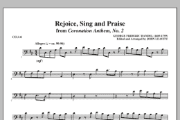 page one of Rejoice, Sing And Praise - Cello (Choir Instrumental Pak)