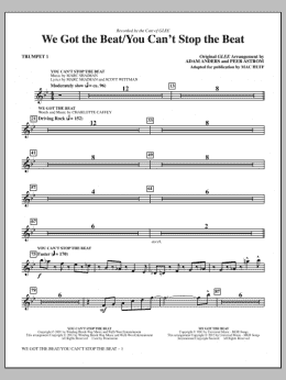page one of We Got The Beat / You Can't Stop The Beat - Trumpet 1 (Choir Instrumental Pak)