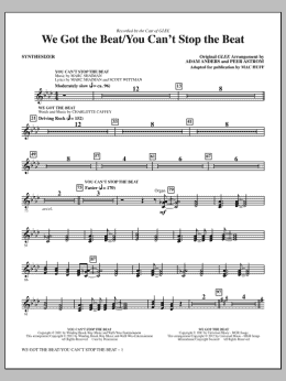 page one of We Got The Beat / You Can't Stop The Beat - Synthesizer (Choir Instrumental Pak)
