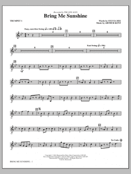 page one of Bring Me Sunshine - Bb Trumpet 1 (Choir Instrumental Pak)