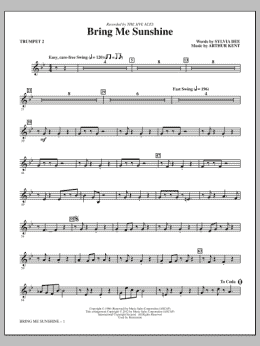 page one of Bring Me Sunshine - Bb Trumpet 2 (Choir Instrumental Pak)