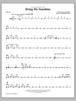 page one of Bring Me Sunshine - Drums (Choir Instrumental Pak)