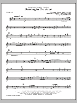 page one of Dancing In The Street - Bb Tenor Saxophone (Choir Instrumental Pak)