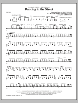 page one of Dancing In The Street - Drums (Choir Instrumental Pak)