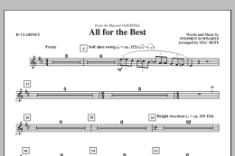 page one of All For The Best - Bb Clarinet (Choir Instrumental Pak)