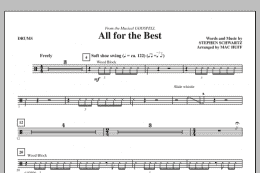 page one of All For The Best - Drums (Choir Instrumental Pak)