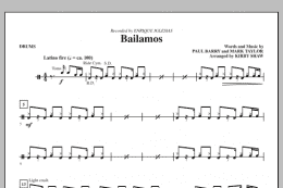 page one of Bailamos - Drums (Choir Instrumental Pak)