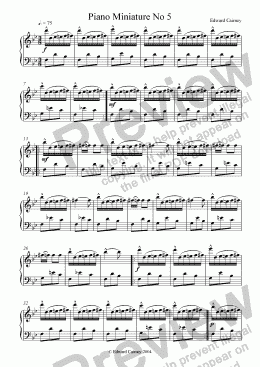 page one of Piano Miniature No.5