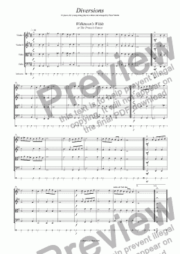 page one of Diversions - String Quartet / Orchestra