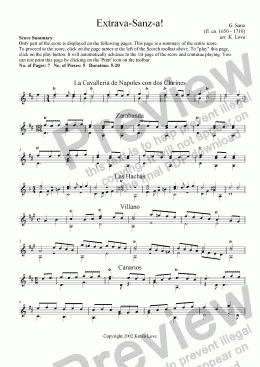 page one of Extrava-Sanz-a! (Solo)